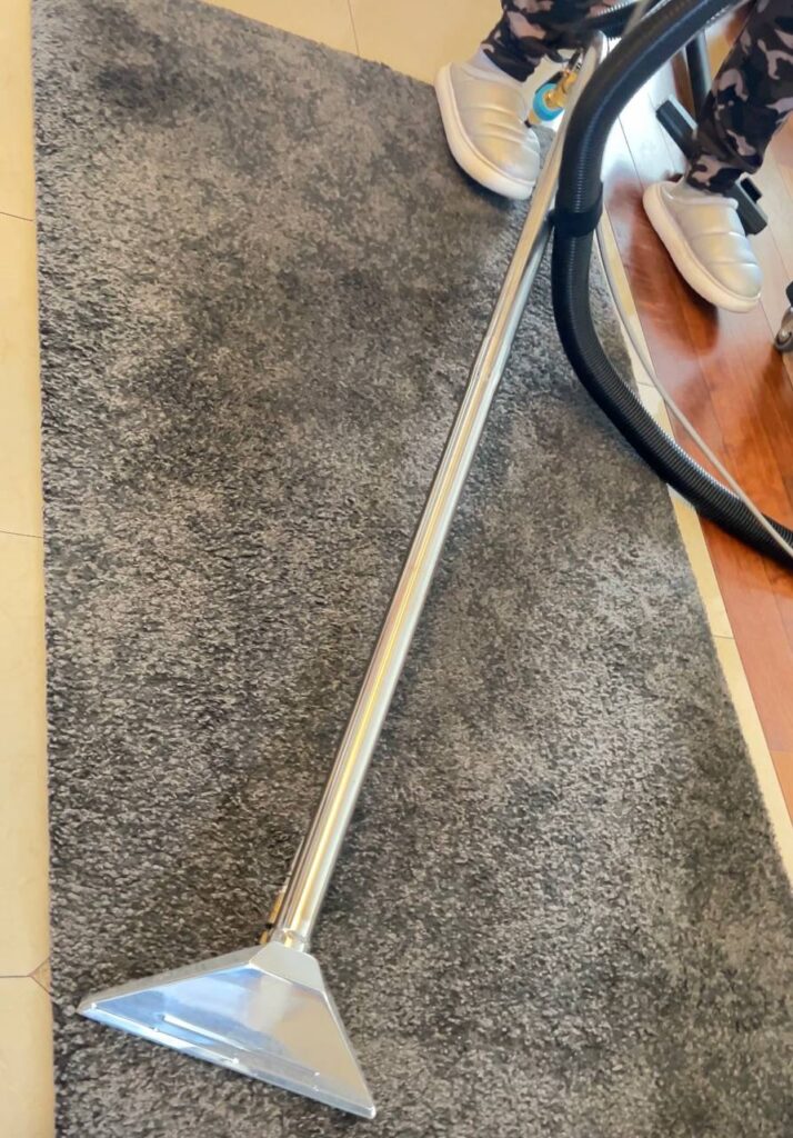 Low-moisture carpet cleaning tool used by Aquamarine Pro Team in Los Angeles