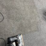 Carolina cleaning a carpet with a vacuum cleaner