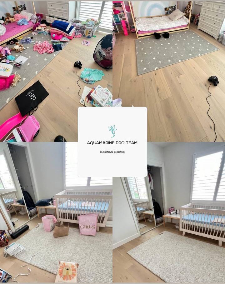 Kids’ room organizing before and after