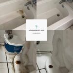 Bathroom and toilet before and after cleaning – Aquamarine Pro Team