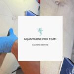 Professional upholstery cleaning service – before and after results showing fabric stain removal by Aquamarine Pro Team in Los Angeles.