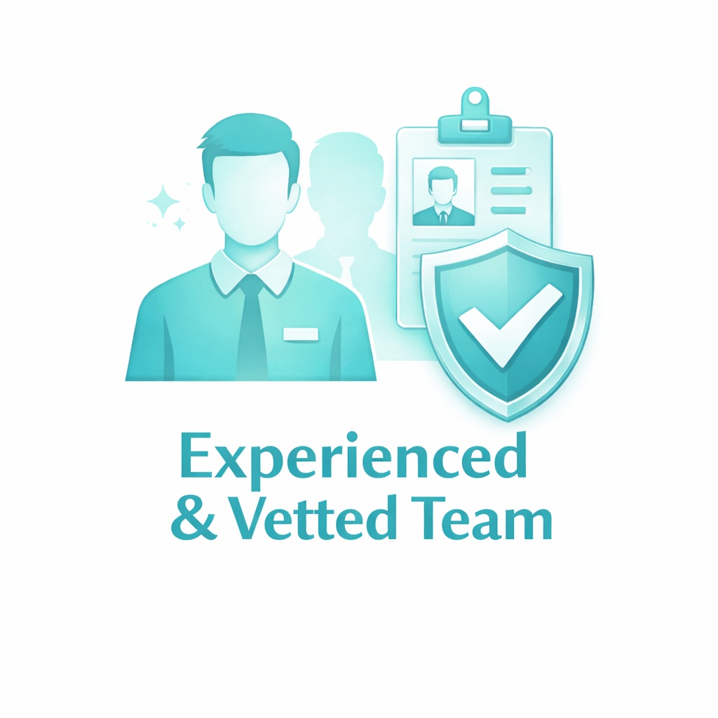 Background-checked and professionally trained cleaning team for high-end residences